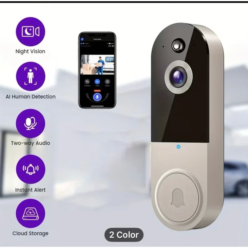New 1080P Wireless Video Doorbell – Motion Detection & Night Vision